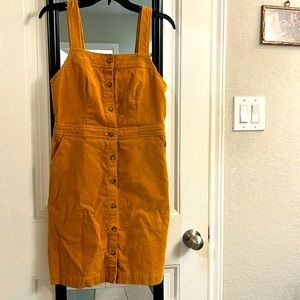 J Crew Corduroy Jumper Dress. Mustard/Gold. Size 2